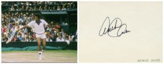 Tennis - Arthur Ashe - Hand Signed Autograph