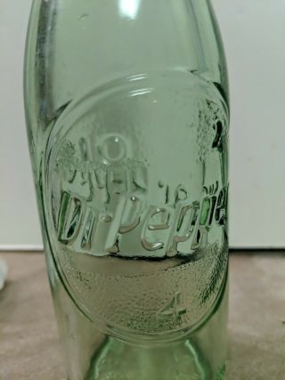 Vintage Embossed Dr Pepper Soda Bottle.  6 Oz.  Laurinburg,  Nc