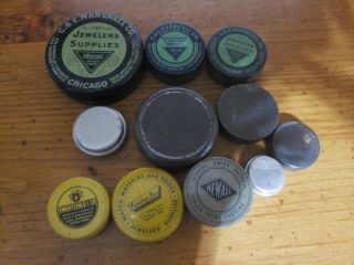 Vintage C&e Marshall Co Jewelers/watchmakers Supplies Tins.  Swartchild & Co