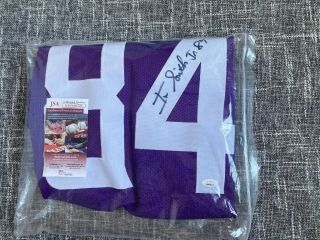 Minnesota Vikings Irv Smith Jr.  Autographed Signed Custom Jersey Jsa Purple