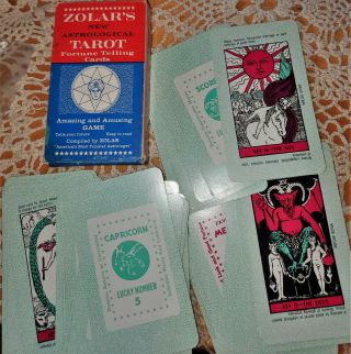 Vtg Zolar Astrological Tarot Fortune Telling Cards Game 631 Complete Deck 1964