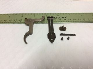Vintage Remington Model 41 Rifle Parts.  Trigger,  Front And Rear Sights W/ Screws