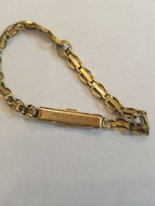 10k Gold Bracelet Baby Engravable Id Mariner Vintage Bradfield Made In Usa 6 In.