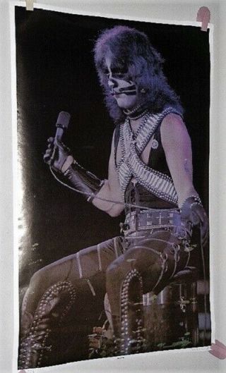 Vintage 1977 Kiss Peter Criss Aucoin Poster
