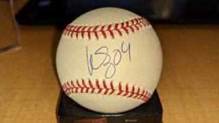 Manny Ramirez Boston Red Sox Signed Rawlings Oml Ball Mounted Memories Sticker