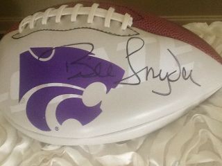Bill Snyder Signed Kansas State Autograph Football Ksu