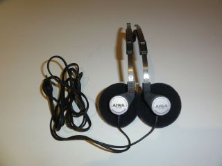 Vintage Aiwa Hp - M5 Cobalt Folding Headphones