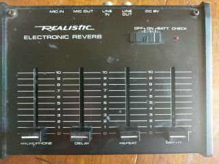 Vintage Realistic Electronic Reverb Unit Analog Effect For Guitar