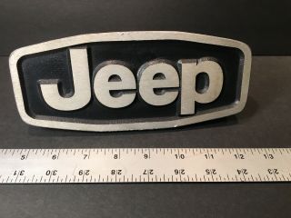 Vtg Jeep Receiver Hitch Cover Aluminum Heavy Duty