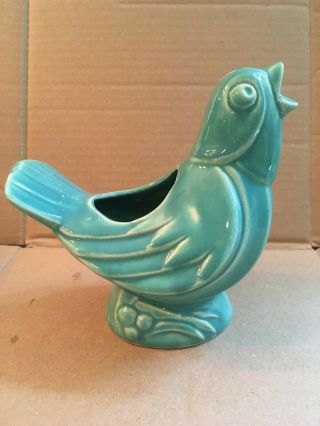 Vintage Mccoy 1940 " S Singing Bird Planter 7 " Unigue,  Some Small Chips