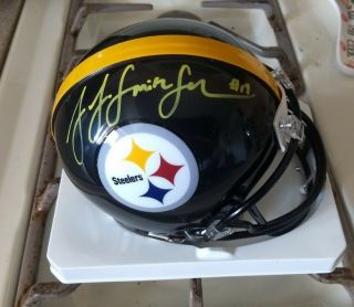 Juju Smith Schuster Signed Auto Pittsburgh Steelers Riddell Mini Helmet Jsa Cert