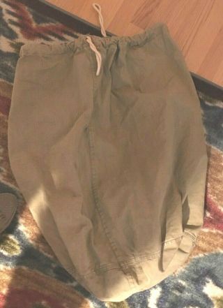 Vintage Us Military Green Cotton Canvas Laundry Bag Medium 24x30