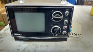 Vintage 1977 Sony Econoquick Kv - 5100 Trinitron Color Portable Tv Television