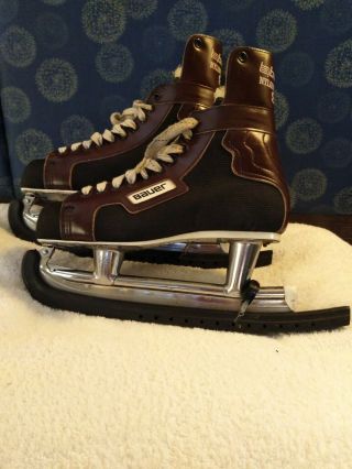 Vintage Bauer Official Nhl Approved Ice Hockey Skates Mens Sz 10 1/3 Style 92
