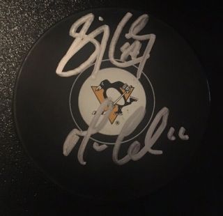 Sidney Crosby Mario Lemieux Signed Pittsburgh Penguins Puck
