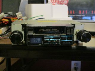 Vintage Kenwood Krc - 2000a Cassette Car Radio Shaft Style - Powers Up