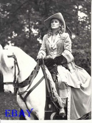 Ursula Andress On A Horse Behind The Iron Mask Vintage Photo