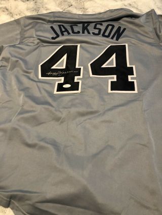 Reggie Jackson Signed Autographed Baseball Jersey Mr October Ny Yankees Jsa