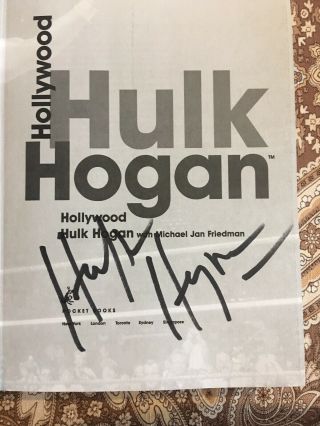 Hulk Hogan Autographed Book Hollywood Hulk Hogan 2002 2