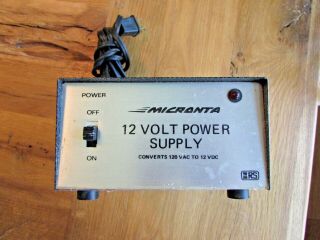 Vintage Micronta Regulated 12 Volt Power Supply