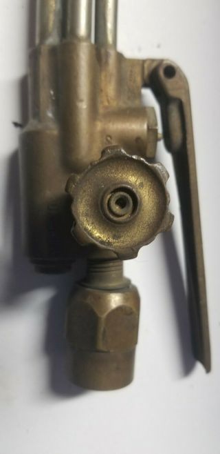 Antique Vintage Oxweld Brass Oxy - Acetylene Welding Cutting Torch Tool 2