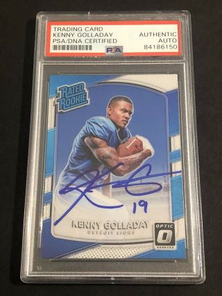 Kenny Golladay Signed Autographed Detroit Lions Prizm Rookie Card Psa/dna