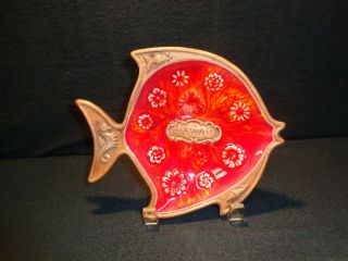 Totally Tiki Vintage 1962 Treasure Craft Of Hawaii Pottery Fish Ashtray