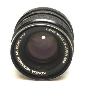 Vintage Konica Hexanon Ar 50mm F1.  7 Normal Prime Standard Slr Lens Offer 1