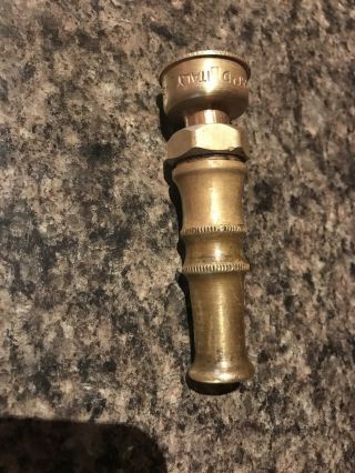 Vintage Brass Royal Italy Garden Hose Adjustable Nozzle