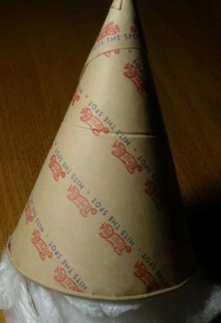 Vintage Pepsi Cola Hits The Spot Double Dot Paper Cone Cup 1930s