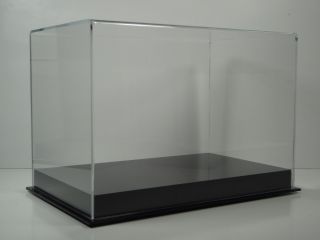 Double Shoe Display Case With Solid Black Base 85 Uv Filtering Acrylic