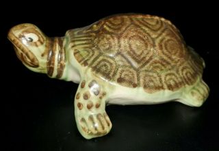 Brush Mccoy Art Pottery Garden Turtle Figural 487 Seven Inches Vintage