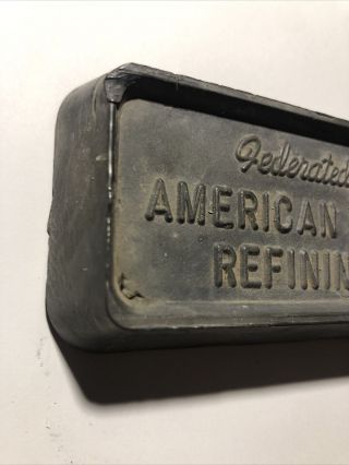VINTAGE FEDERATED METALS DIVISION AMERICAN SMELTING AND REFINING CO.  BAR INGOT 3