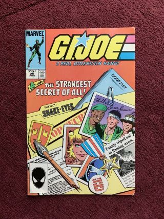 Vintage 1984 G.  I.  Joe A Real American Hero Comic Snake - Eyes Marvel Vol.  1 No.  26