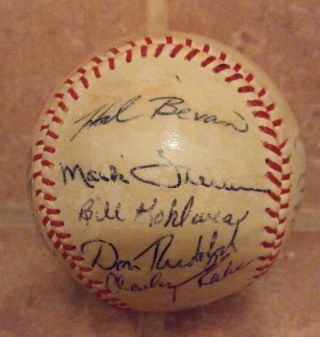 1959 Seattle Rainers Pcl Team Signed/autographed Baseball (20 Sig) Don.
