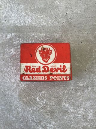 Vintage Red Devil Union N.  J.  Box Of Size 2 Glaziers Points
