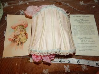 Antique Doll Bisque French Fashion Doll Corset And Advertising Card Lingerie