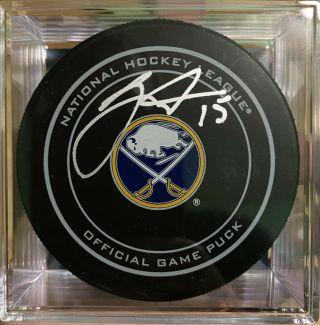 Jack Eichel Signed Buffalo Sabres Official Game Puck With Dave And Adams