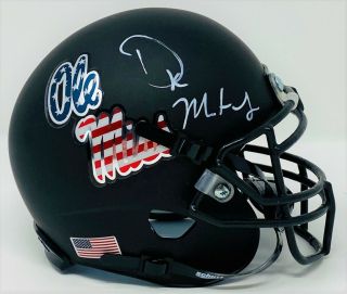 D.  K.  Metcalf Autographed Ole Miss Rebels Mini Helmet Jsa Authenticated