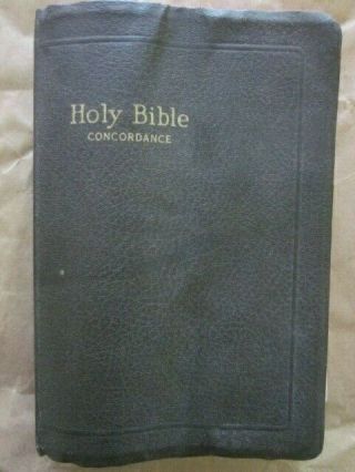 Vintage Holy Bible Concordance Red Letter Edition King James Version 1945