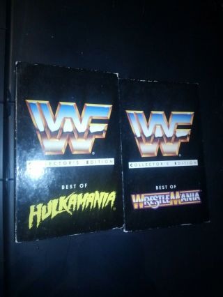 Vintage Wwf Hulkamania And Wrestlemania Collectors Edition Vhs Set