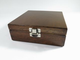 Restored Vintage Fingerjoined Solid Mahogany Instrument Storage Box