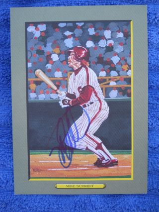 Mike Schmidt Signed Perez Steele Great Moments Card Guarantee To Pass Jsa