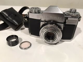 Vintage Zeiss Ikon Contaflex 35mm Camera W/tessar 45mm F2.  8 Lens W/filters,