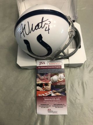 Jsa Adam Vinatieri Signed Indianapolis Colts Certified Mini Helmet Autographed