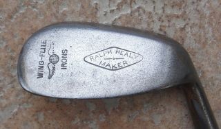 Antique Vintage Ralph Healy Beverly Hickory Wood Shaft Golf Club Mashie Niblick