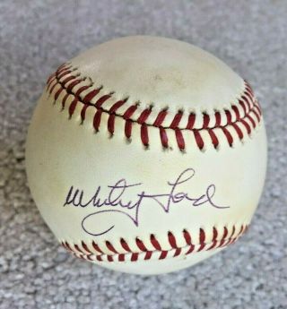 Whitey Ford Autographed Signed Baseball York Yankees Al Romlb Ball Ny