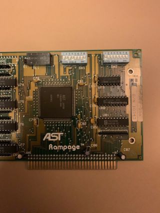 Vintage Ast Rampage 286 8 Bit Isa Expansion Card 202141 - 301x3 Ibm Tandy Clone