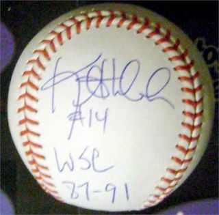 Kent Hrbek Autographed Baseball Inscribed 87 91 Wsc Minnesota Twins Omlb