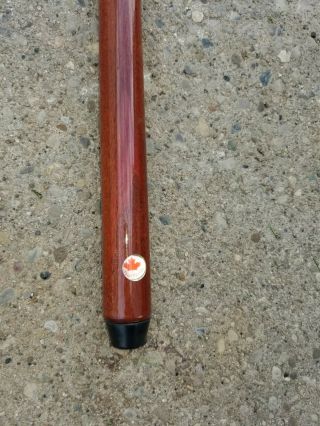 Vintage Dufferin Red Leaf Pool Cue 58 " House Stick 20 Ounce Well Kept